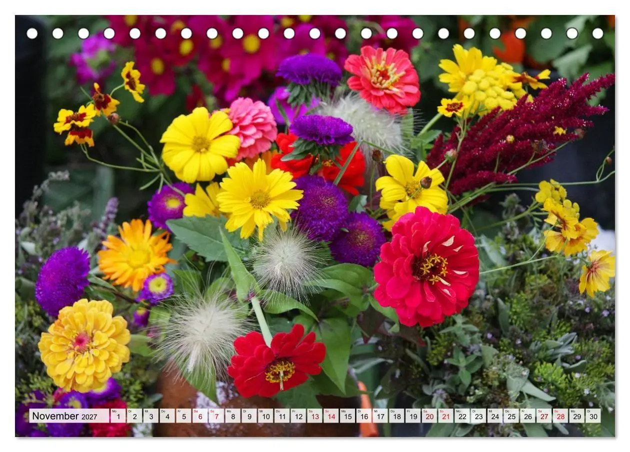 Bild: 9783516754001 | Blumen, bunt gemischt (Tischkalender 2027 DIN A5 quer), CALVENDO...