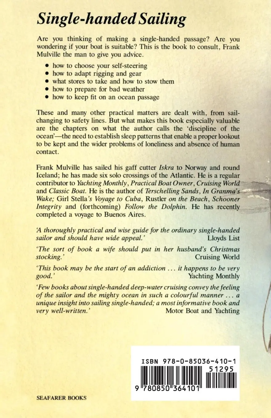 Rückseite: 9780850364101 | Single-Handed Sailing | Frank Mulville | Taschenbuch | Englisch | 1998