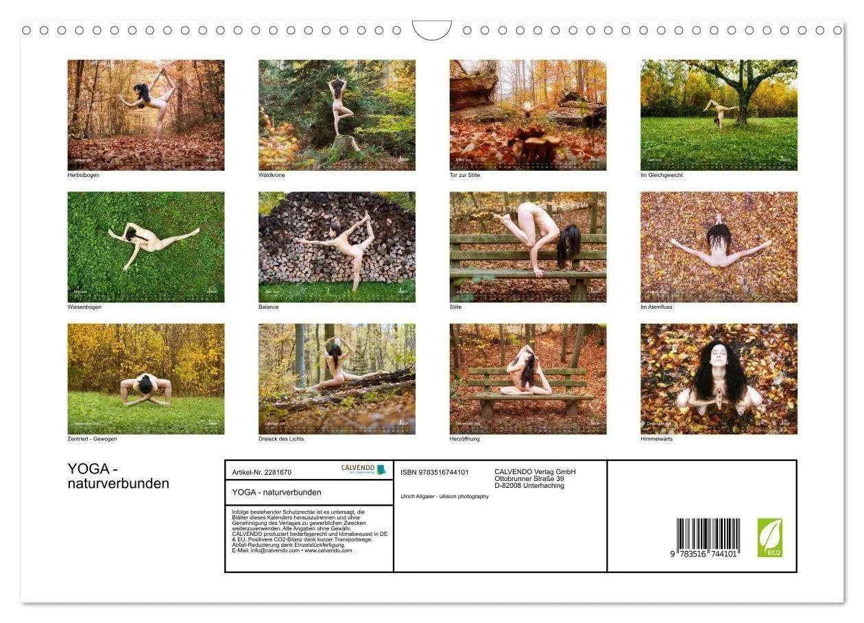 Bild: 9783516744101 | YOGA - naturverbunden (Wandkalender 2026 DIN A3 quer), CALVENDO...