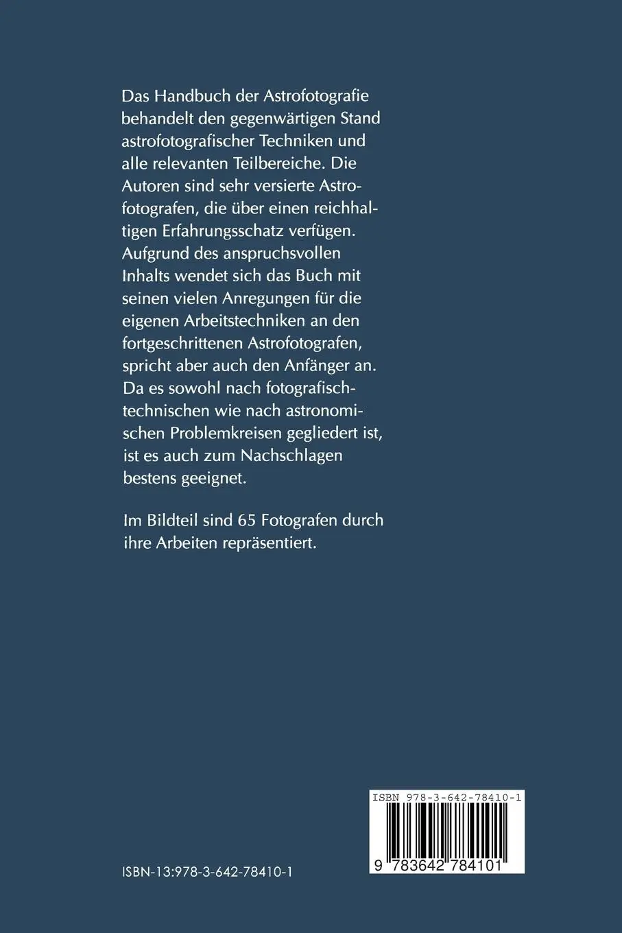 Rückseite: 9783642784101 | Handbuch der Astrofotografie | Bernd Koch | Taschenbuch | xiv | 2011