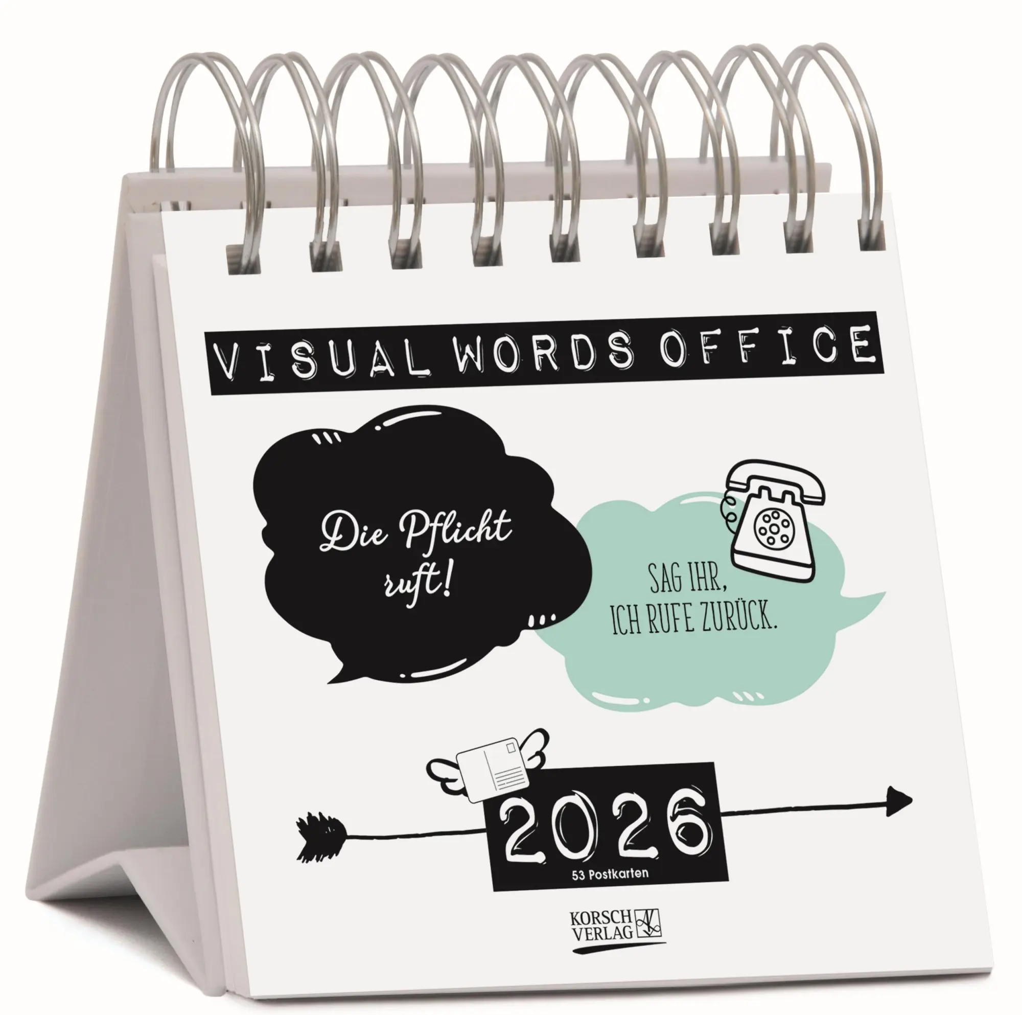 Cover: 9783731884101 | Visual Words Office 2026 | Verlag Korsch | Kalender | Spiralbindung