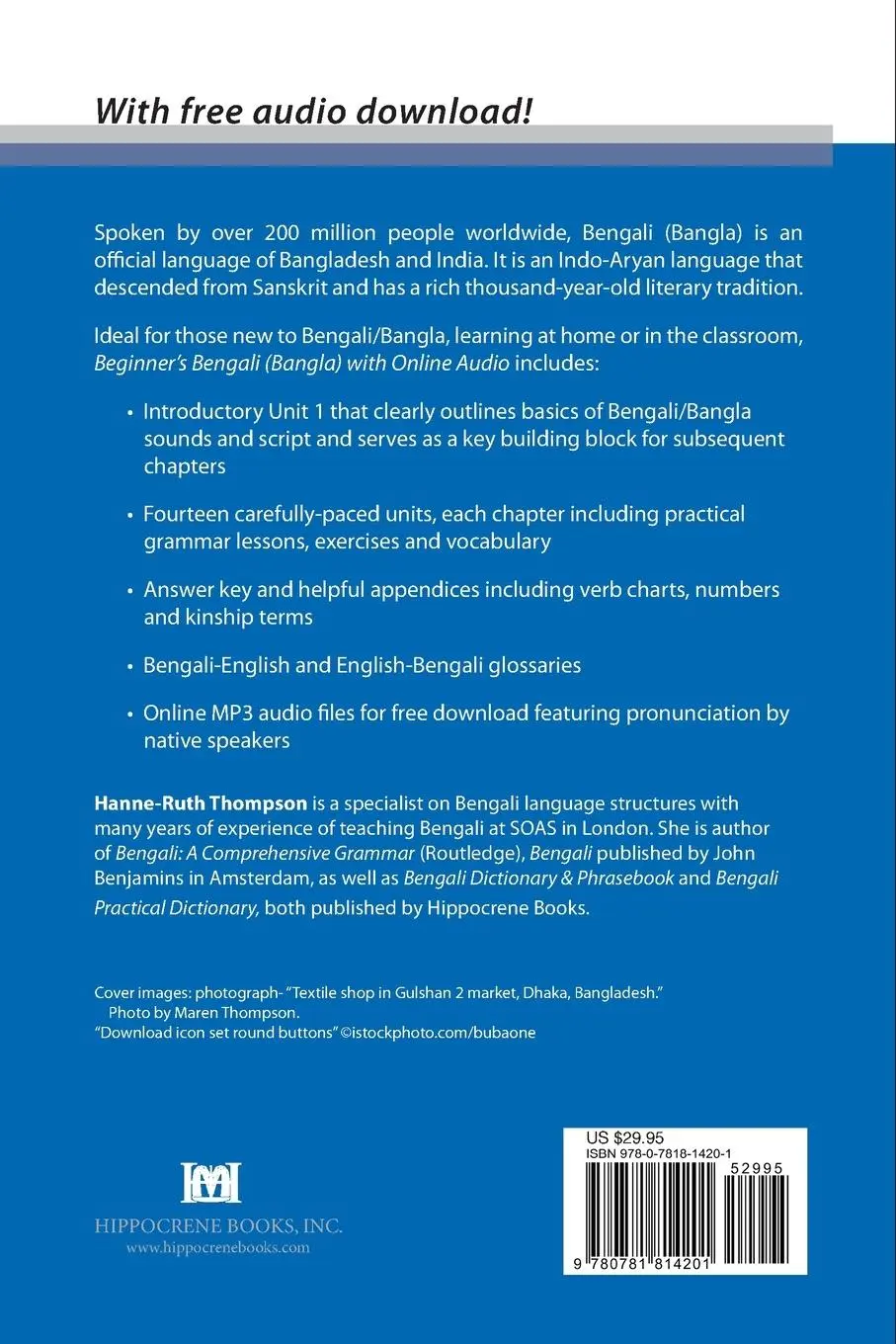 Rückseite: 9780781814201 | Beginner's Bengali (Bangla) with Online Audio | Hanne-Ruth Thompson