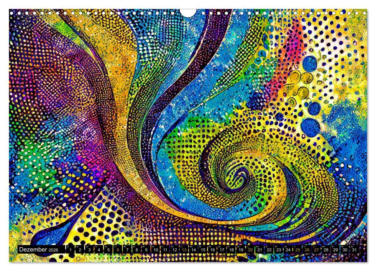 Bild: 9783457404201 | Abstrakte Farbdynamik (Wandkalender 2026 DIN A3 quer), CALVENDO...