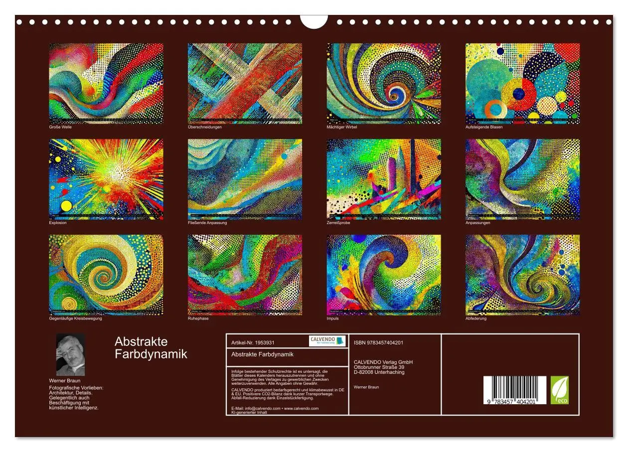 Bild: 9783457404201 | Abstrakte Farbdynamik (Wandkalender 2026 DIN A3 quer), CALVENDO...