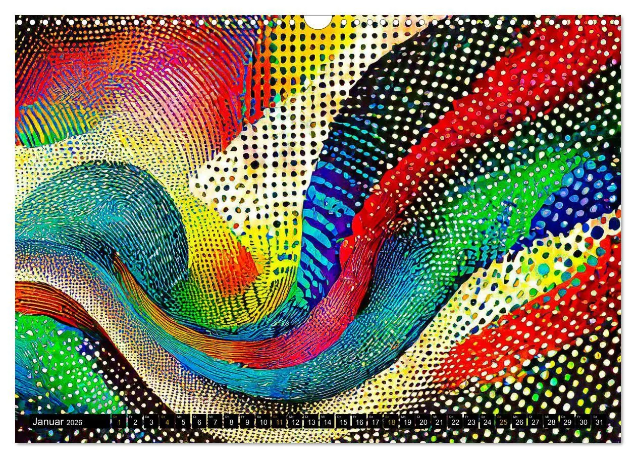 Bild: 9783457404201 | Abstrakte Farbdynamik (Wandkalender 2026 DIN A3 quer), CALVENDO...