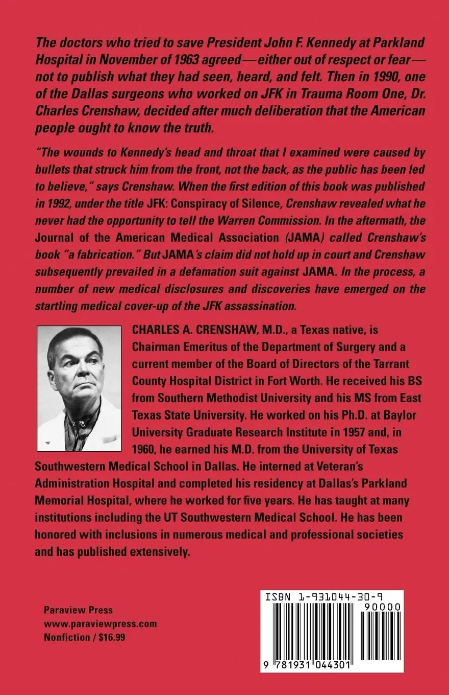 Rückseite: 9781931044301 | Trauma Room One | The JFK Medical Coverup Exposed | Crenshaw | Buch