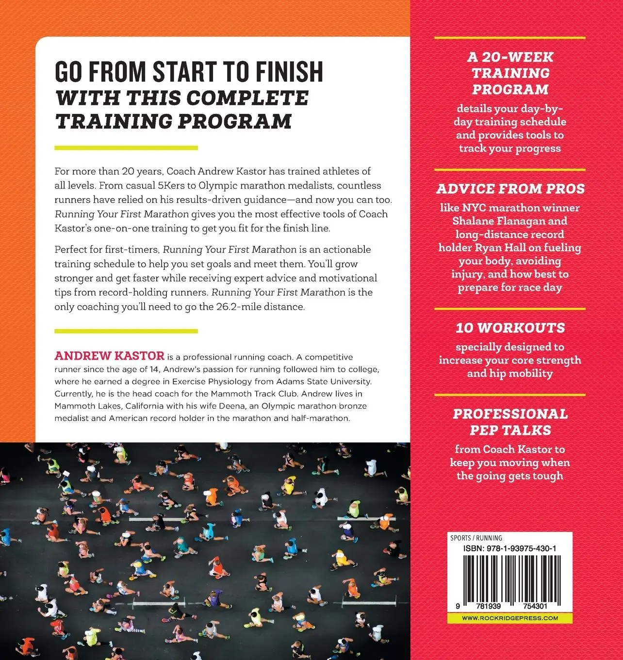 Rückseite: 9781939754301 | Running Your First Marathon | Andrew Kastor | Taschenbuch | Englisch