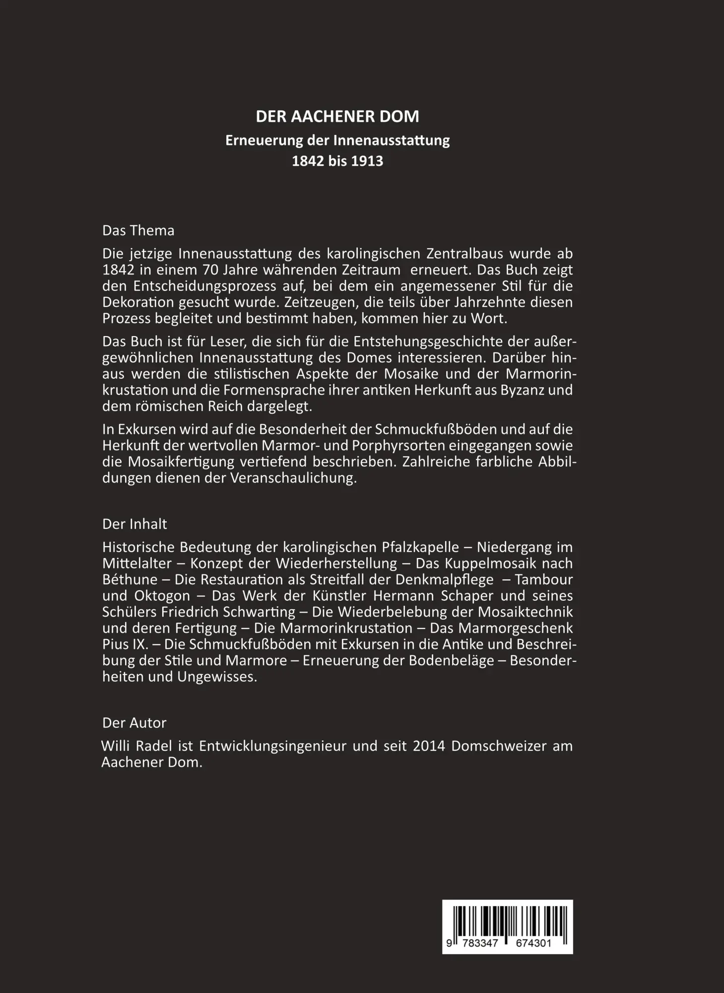 Rückseite: 9783347674301 | DER AACHENER DOM | Erneuerung der Innenausstattung 1842 bis 1913