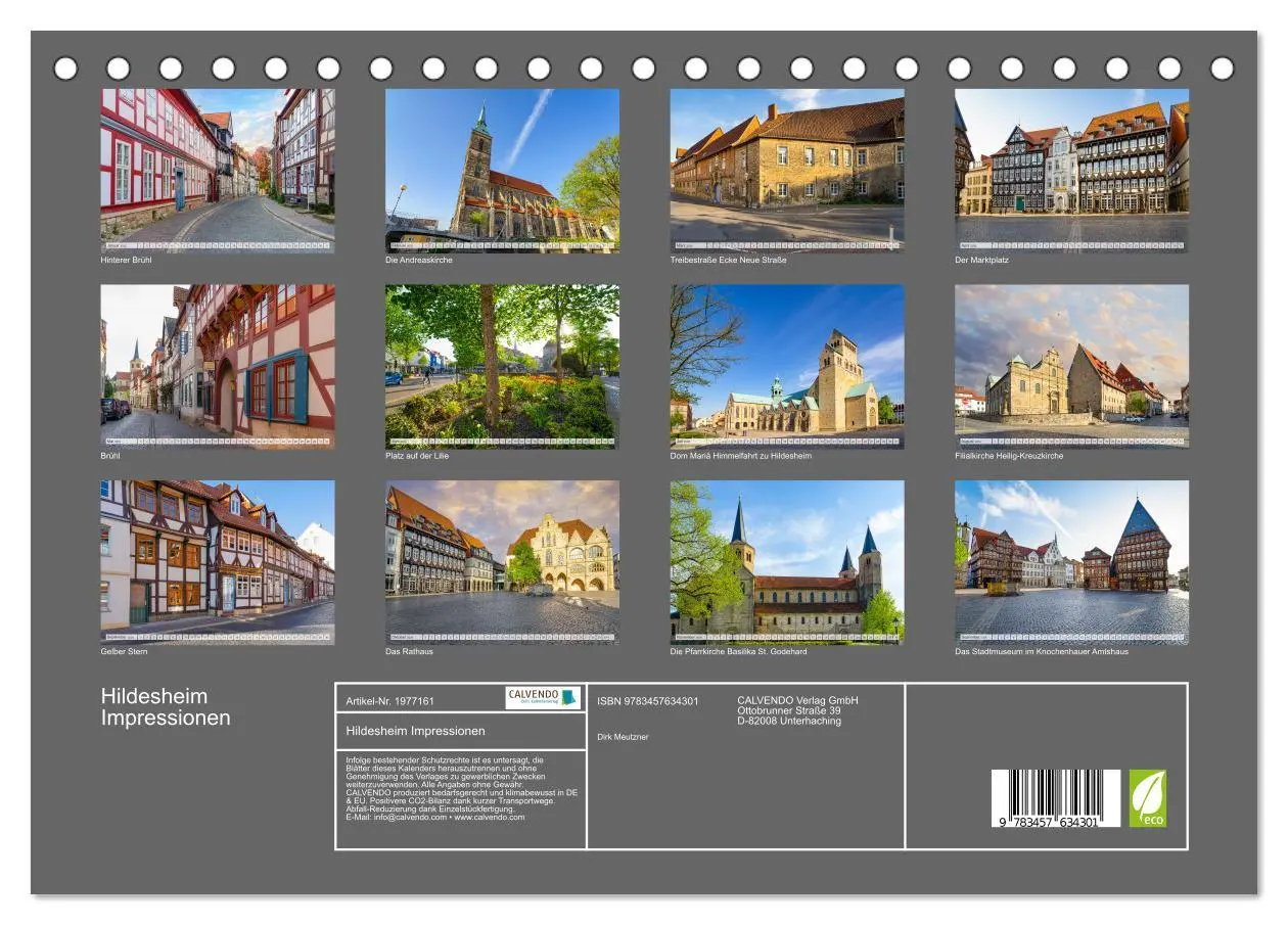 Bild: 9783457634301 | Hildesheim Impressionen (Tischkalender 2026 DIN A5 quer), CALVENDO...