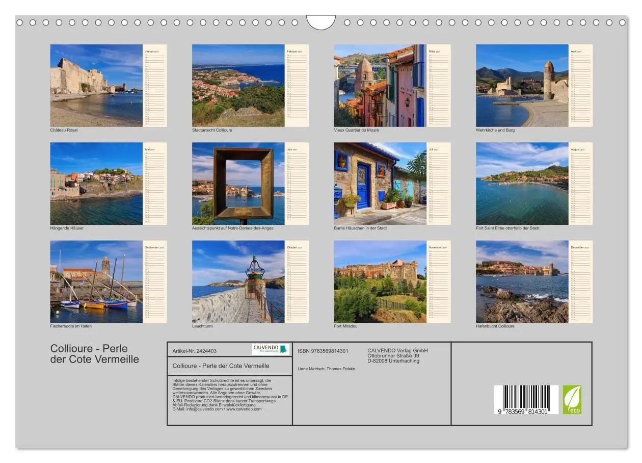 Bild: 9783569814301 | Collioure - Perle der Cote Vermeille (Wandkalender 2027 DIN A3...