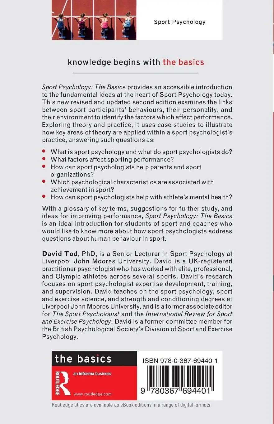 Rückseite: 9780367694401 | Sport Psychology | The Basics | David Tod | Taschenbuch | Basics