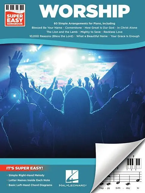 Cover: 9781540054401 | Worship Super Easy Songbook Beginner Sheet Music with Chords and...
