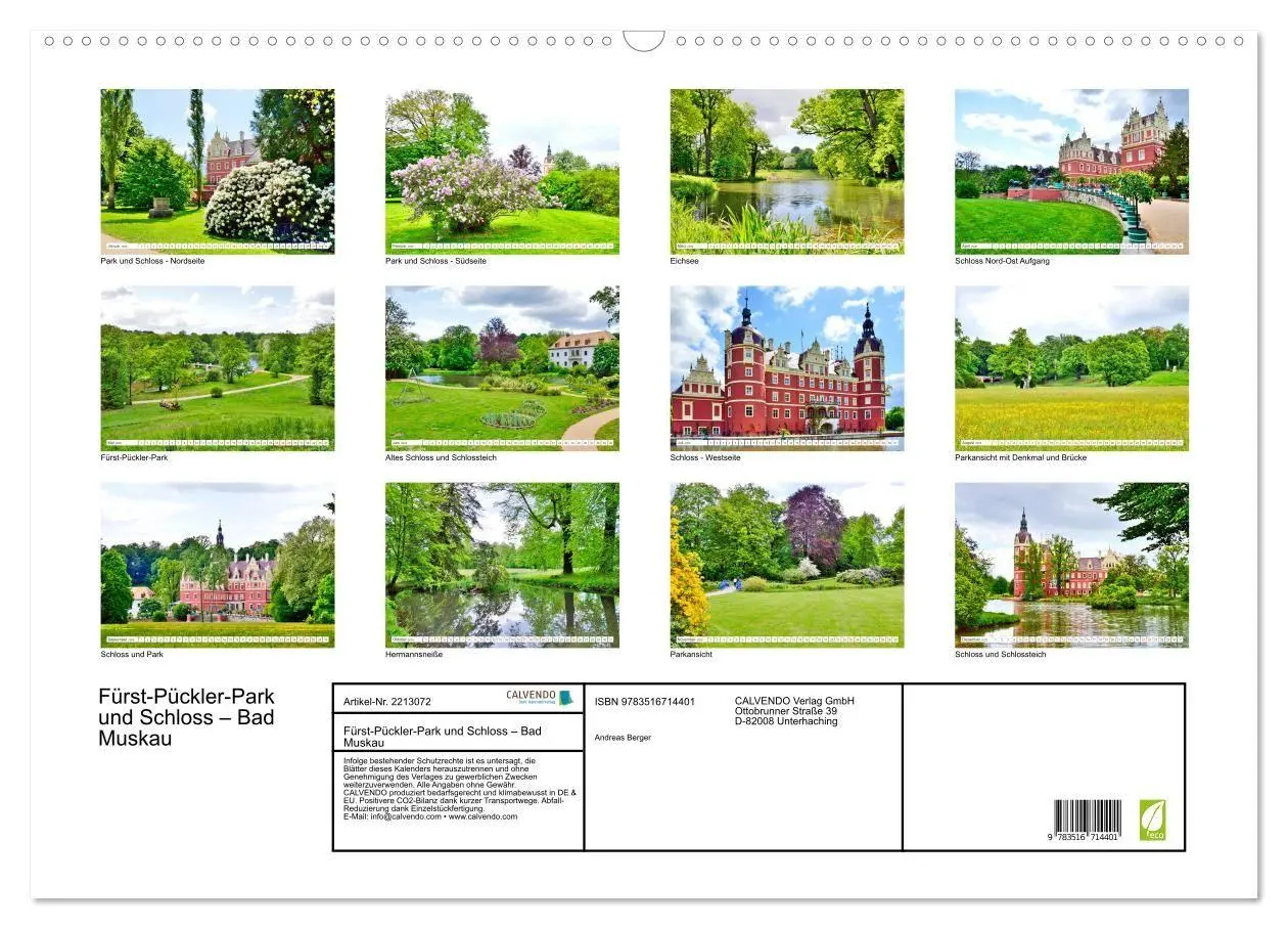 Bild: 9783516714401 | Fürst-Pückler-Park und Schloss - Bad Muskau (Wandkalender 2026 DIN...