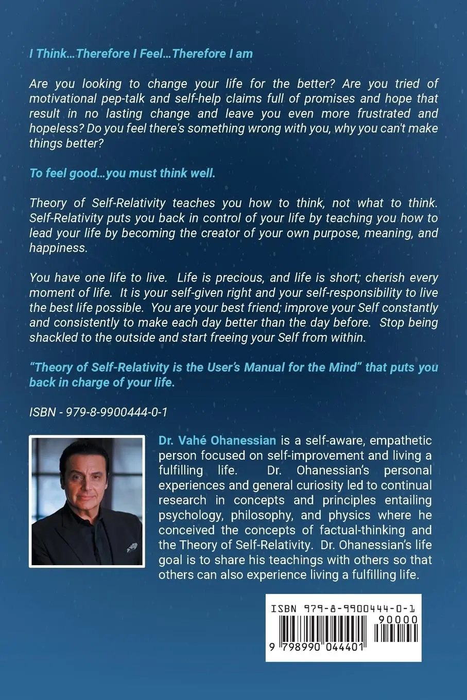 Rückseite: 9798990044401 | Theory of Self Relativity | Vahe Ohanessian | Taschenbuch | Englisch