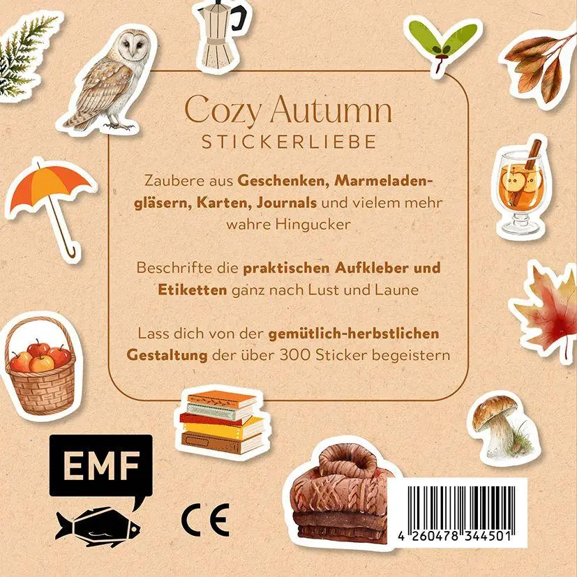 Rückseite: 4260478344501 | Sticker Love: Herbstzauber - Über 300 Etiketten und...