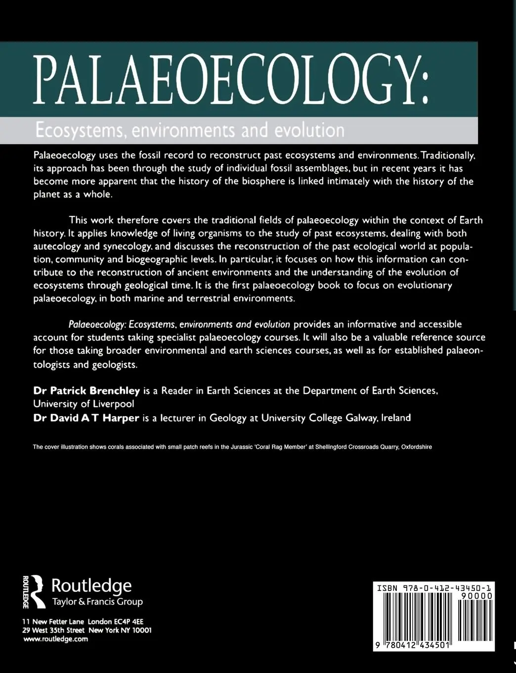 Rückseite: 9780412434501 | Palaeoecology | Ecosystems, Environments and Evolution | Brenchley