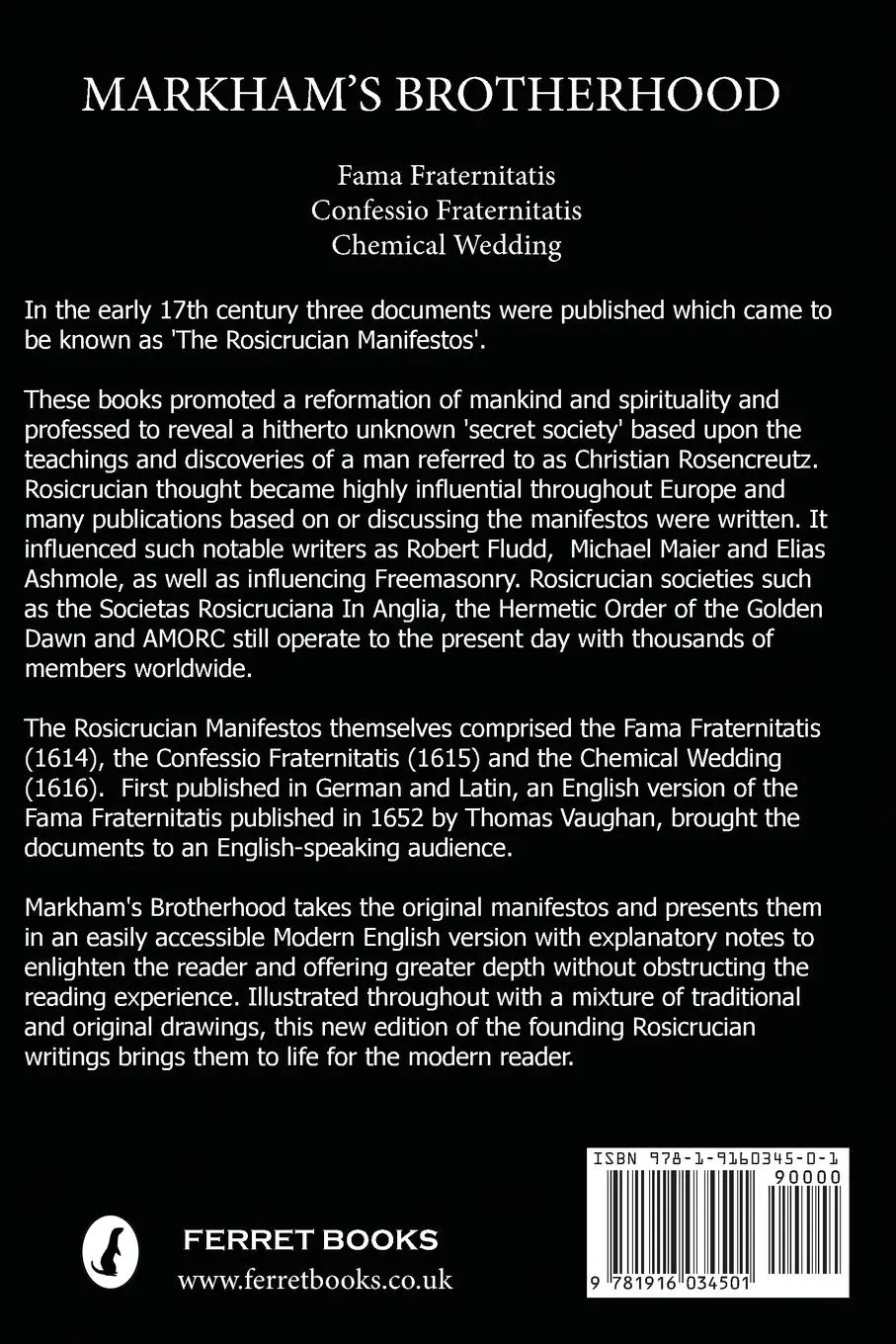 Rückseite: 9781916034501 | Markham's Brotherhood | The Rosicrucian Manifestos in Modern English