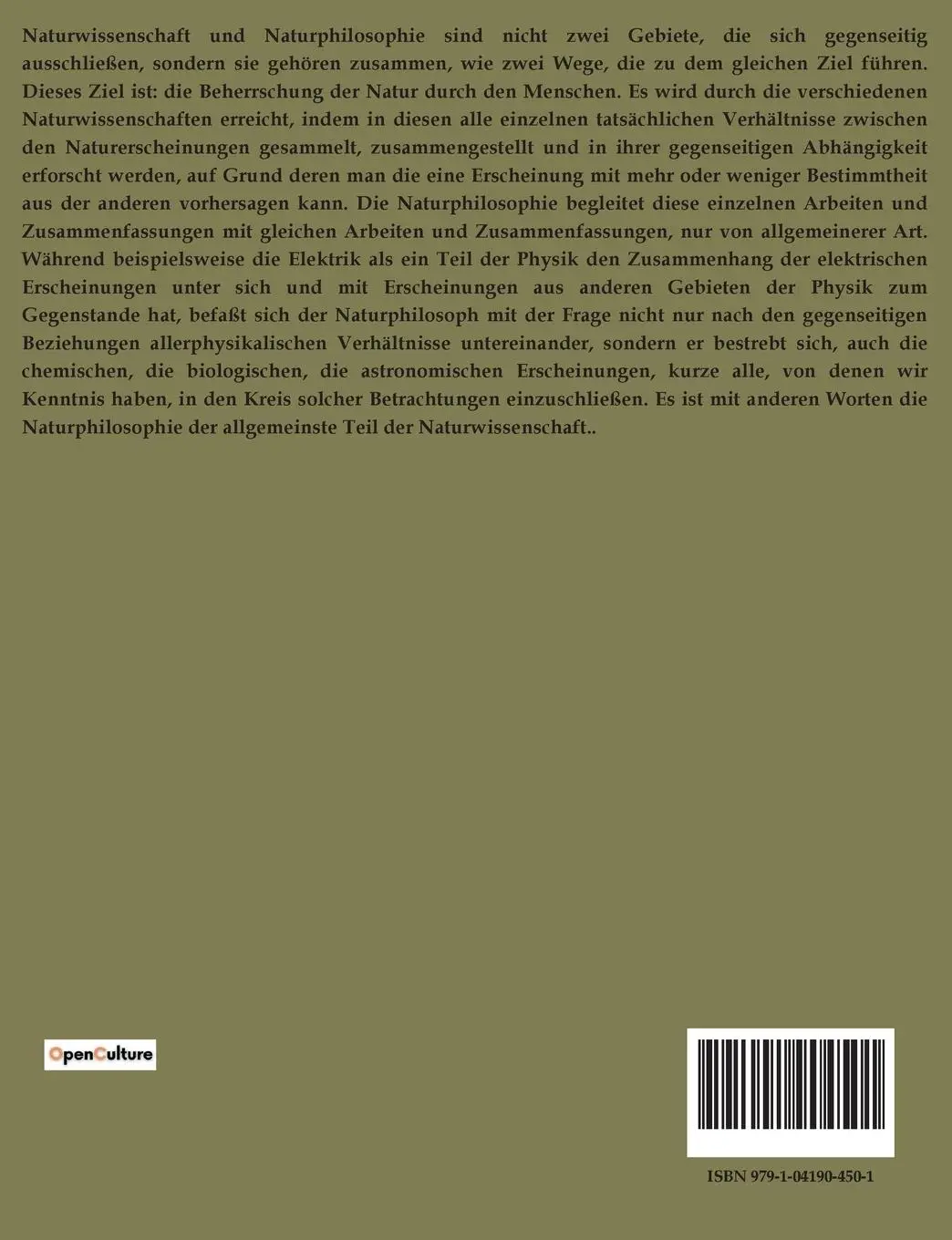 Rückseite: 9791041904501 | Grundriß der Naturphilosophie | Wilhelm Ostwald | Taschenbuch | 132 S.