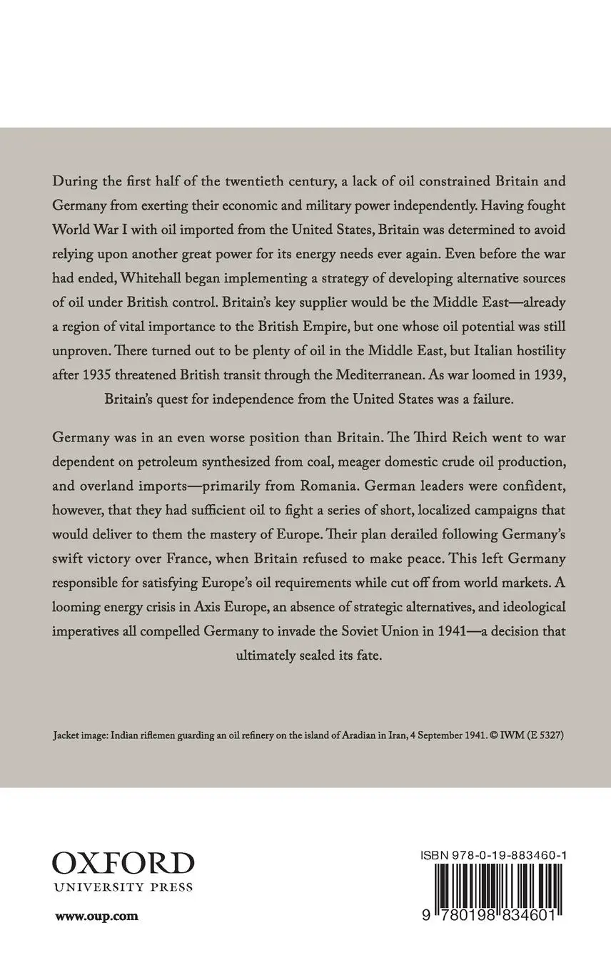 Rückseite: 9780198834601 | Oil and the Great Powers | Britain and Germany, 1914 to 1945 | Toprani