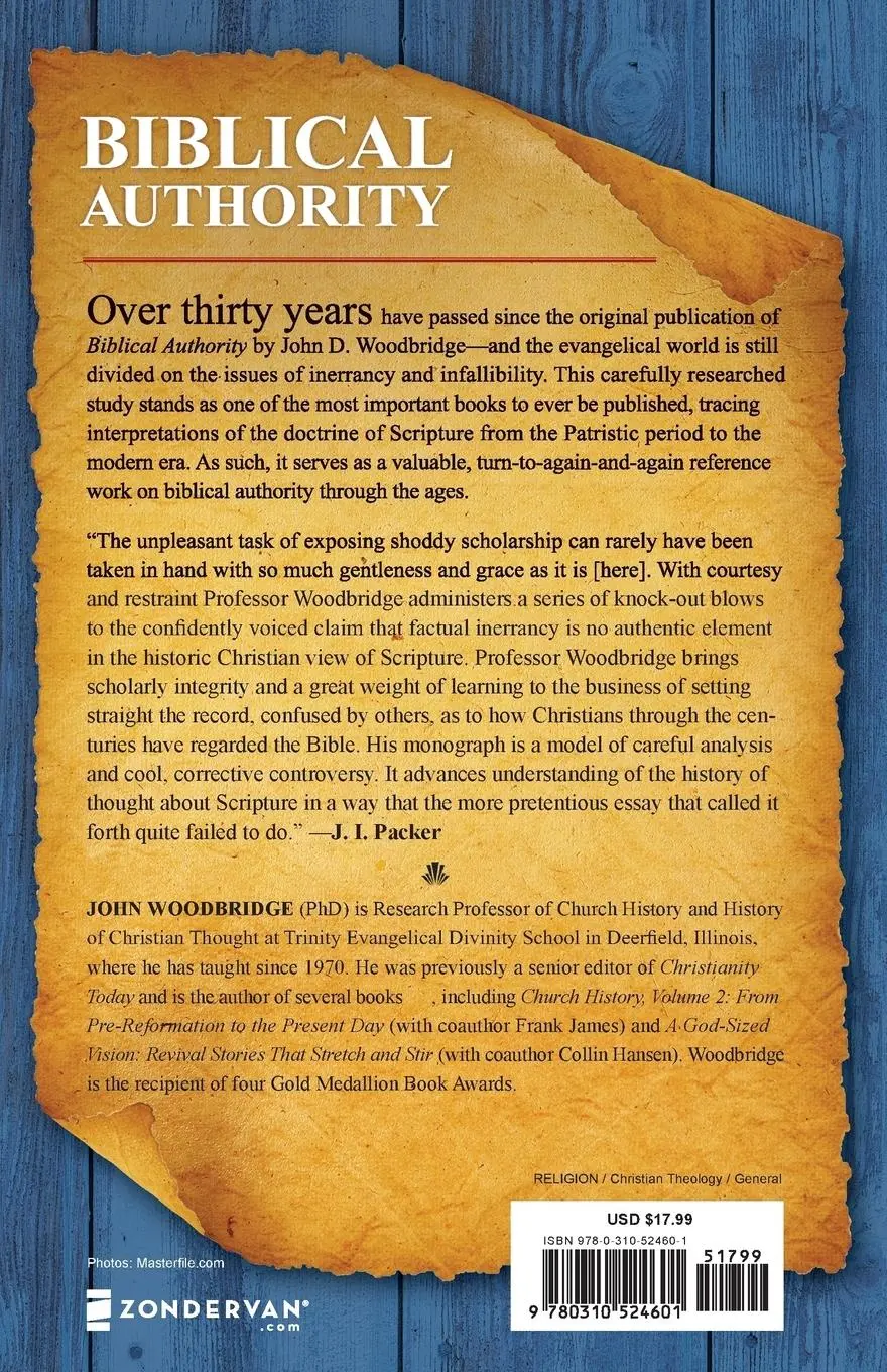 Rückseite: 9780310524601 | The Biblical Authority | John D. Woodbridge | Taschenbuch | Englisch