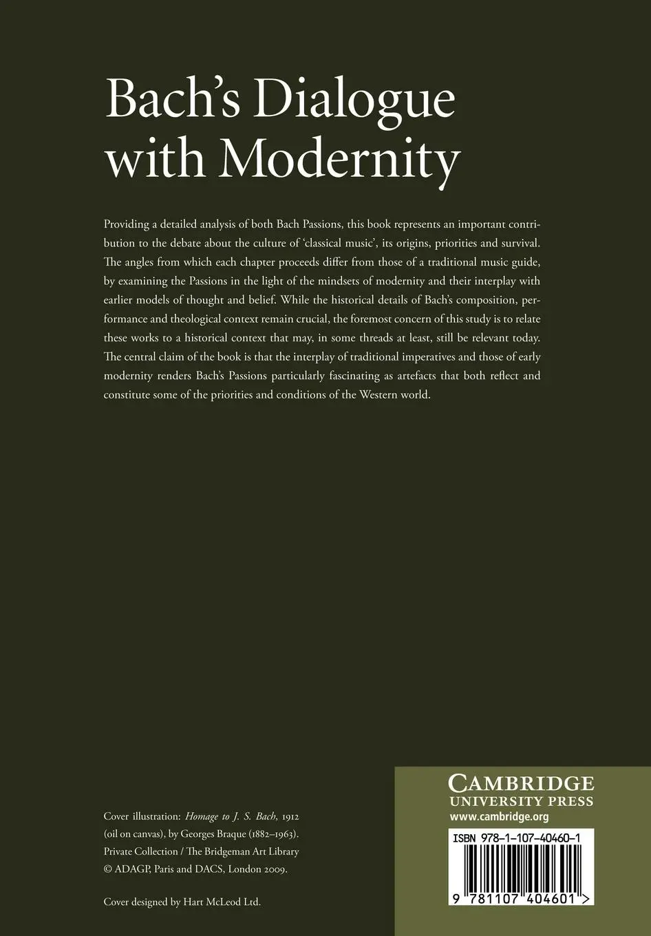 Rückseite: 9781107404601 | Bach's Dialogue with Modernity | Perspectives on the Passions | Butt