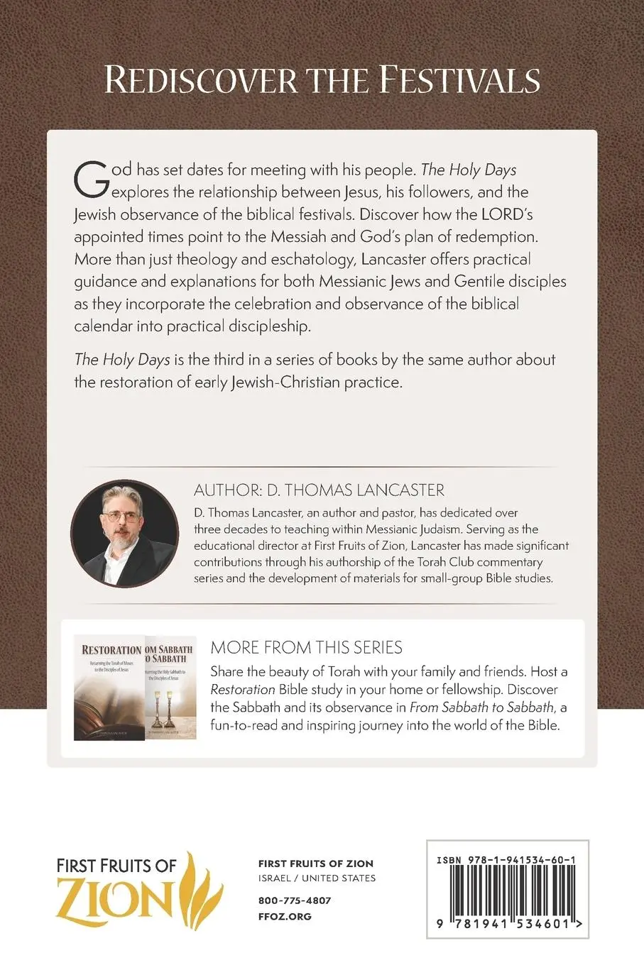 Rückseite: 9781941534601 | The Holy Days | D. Thomas Lancaster | Taschenbuch | Englisch | 2021