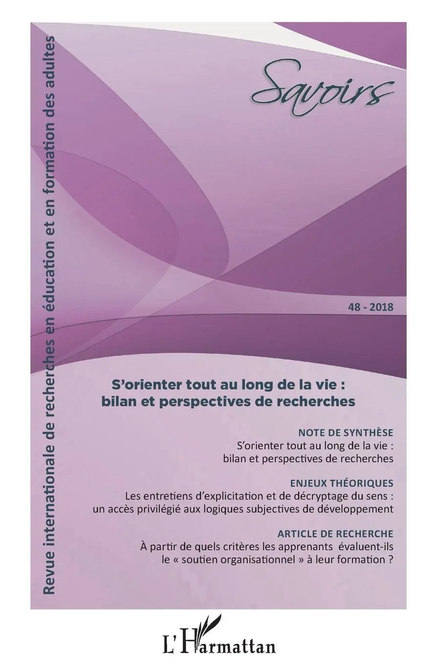 Editions L'Harmattan S'orienter Tout Au Long De La Vie , Bilan Et Perspectives De Recherches