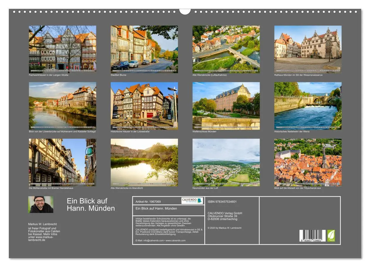 Bild: 9783457534601 | Ein Blick auf Hann. Münden (Wandkalender 2026 DIN A2 quer),...