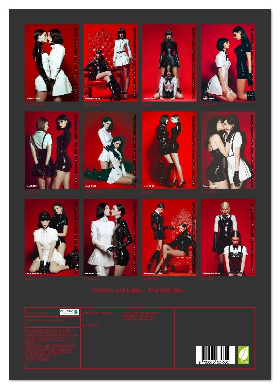 Bild: 9783516624601 | Fetisch und Latex - The Red Box (hochwertiger Premium Wandkalender...