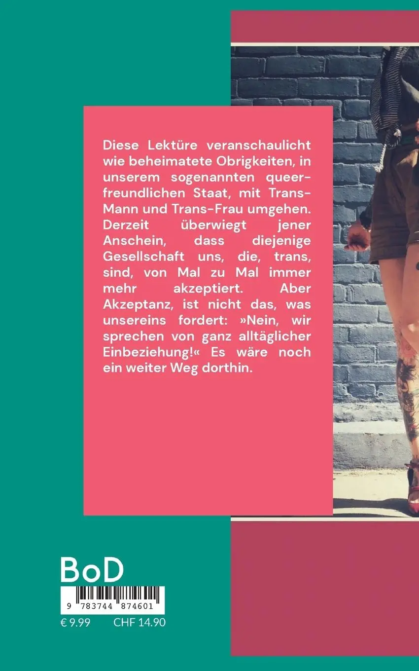 Rückseite: 9783744874601 | Als Transfrau leben, jenseits der Norm? | Antonio Mario Zecca | Buch