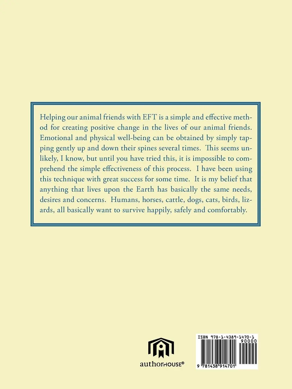 Rückseite: 9781438914701 | Healing Our Animal Friends With EFT | Andrea Christos | Taschenbuch
