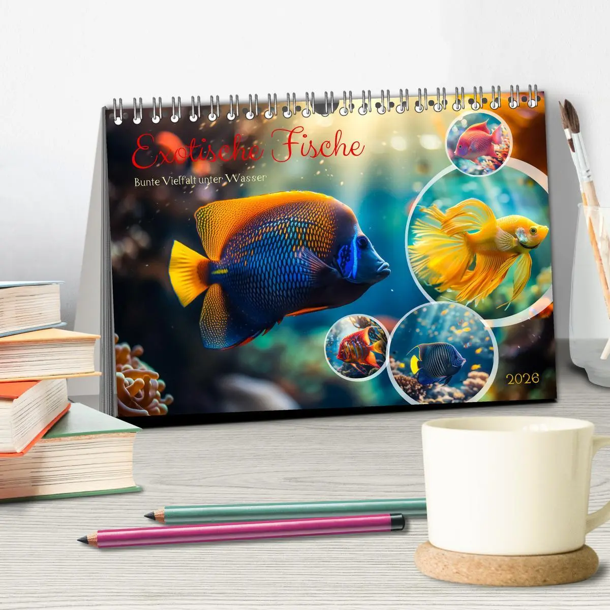 Bild: 9783457454701 | Exotische Fische (Tischkalender 2026 DIN A5 quer), CALVENDO...
