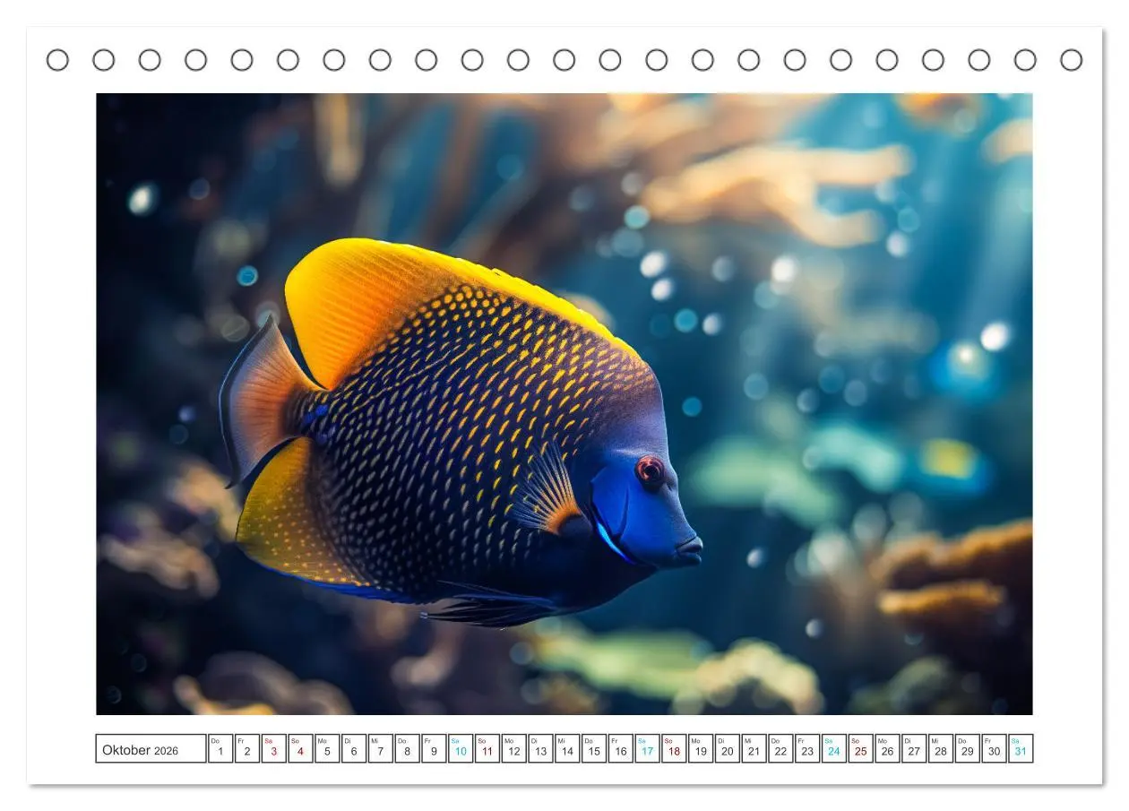 Bild: 9783457454701 | Exotische Fische (Tischkalender 2026 DIN A5 quer), CALVENDO...