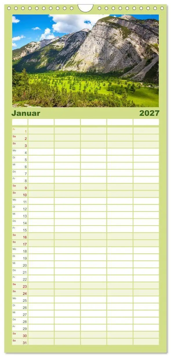 Bild: 9783594384701 | Familienplaner 2027 - Der Große Ahornboden - Die Engalm im...
