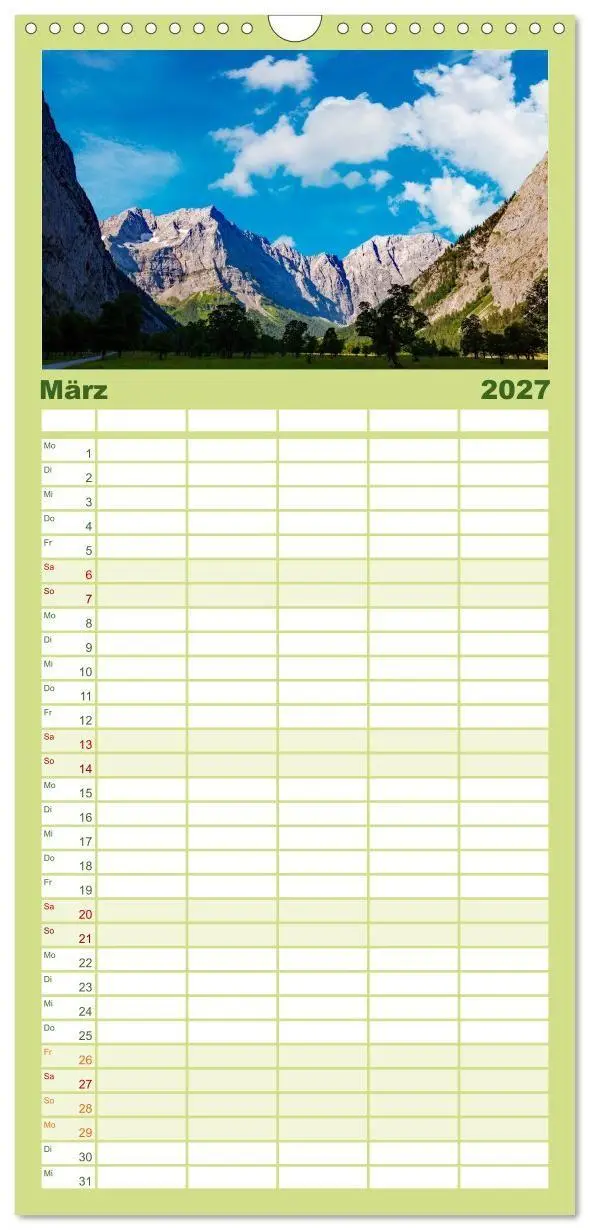 Bild: 9783594384701 | Familienplaner 2027 - Der Große Ahornboden - Die Engalm im...