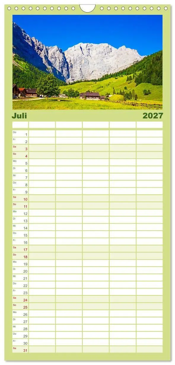 Bild: 9783594384701 | Familienplaner 2027 - Der Große Ahornboden - Die Engalm im...
