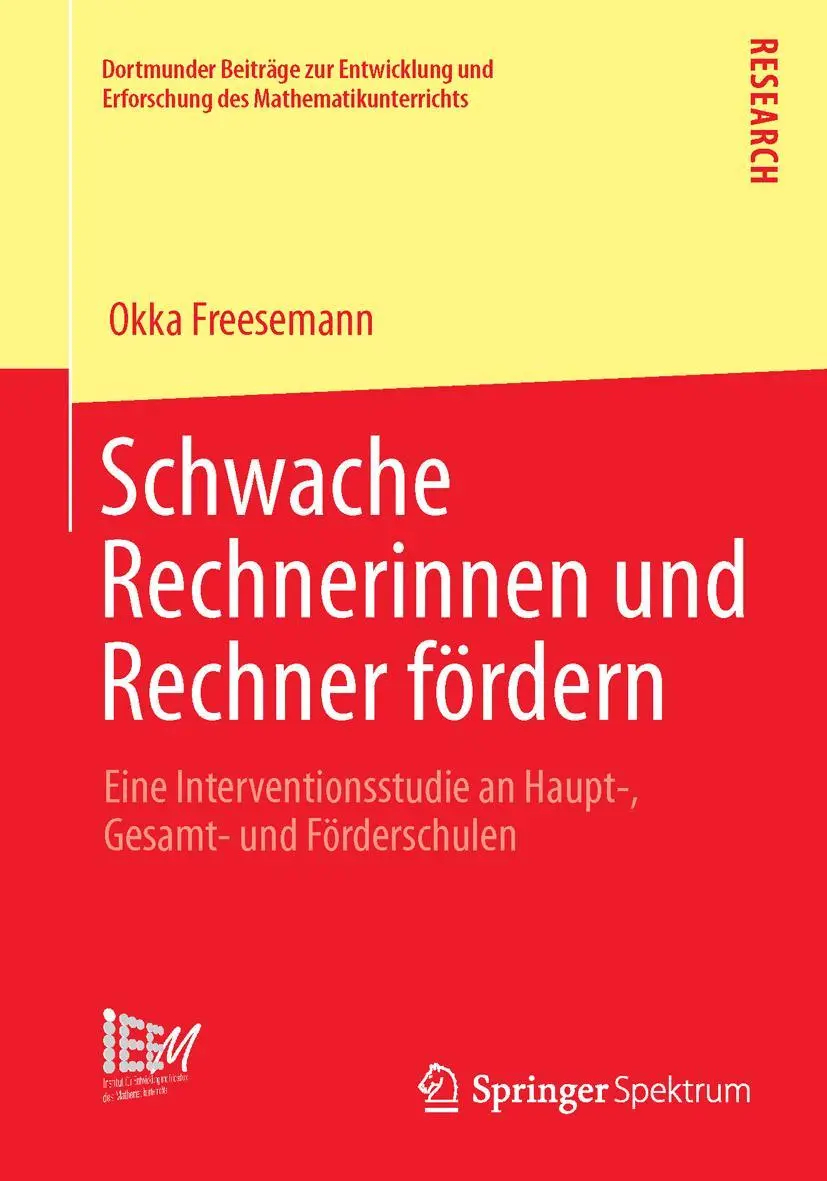 Cover: 9783658044701 | Schwache Rechnerinnen und Rechner fördern | Okka Freesemann | Buch