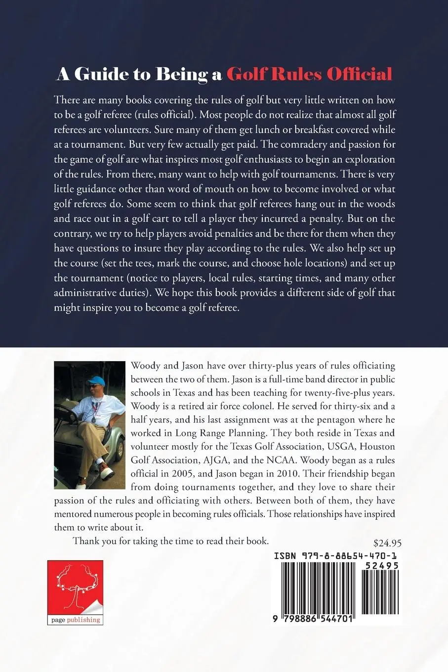 Rückseite: 9798886544701 | A Guide to Being a Golf Rules Official | Jason R. Smith (u. a.) | Buch