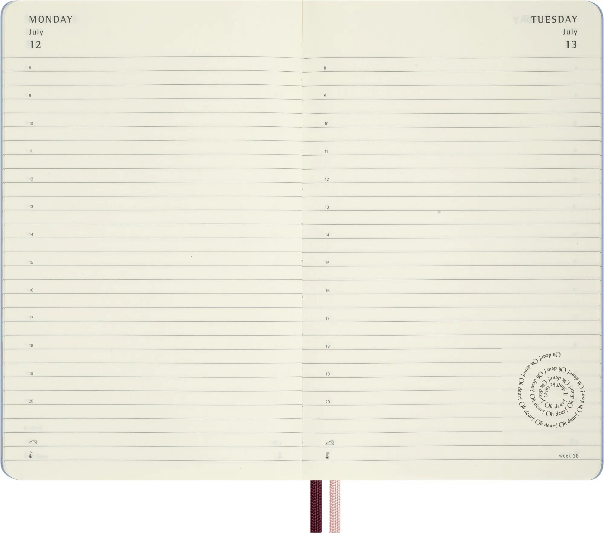 Bild: 8056999274801 | Moleskine Alice im Wunderland 12 Monate Tageskalender 2027, L/A5, 1...