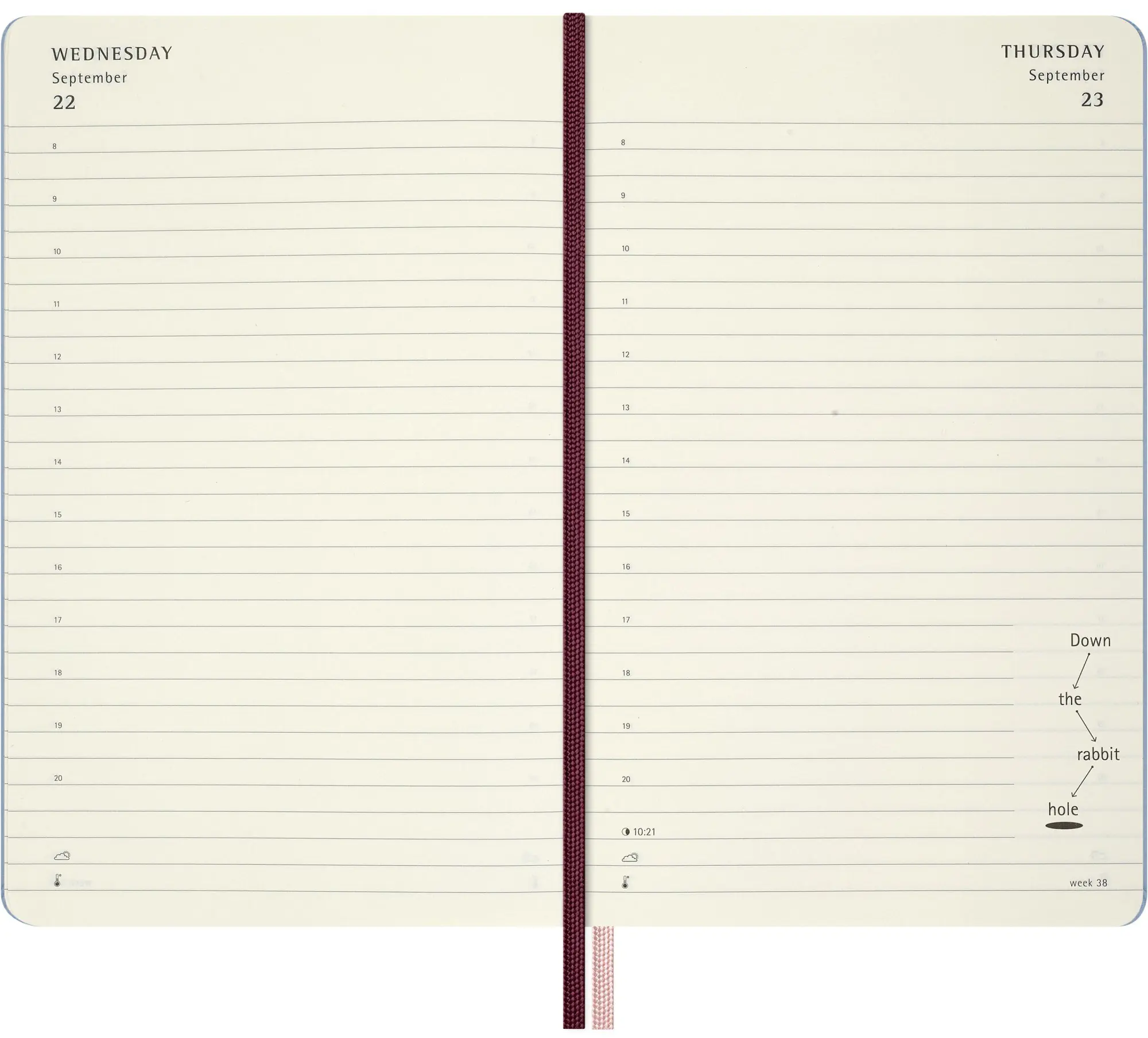 Bild: 8056999274801 | Moleskine Alice im Wunderland 12 Monate Tageskalender 2027, L/A5, 1...
