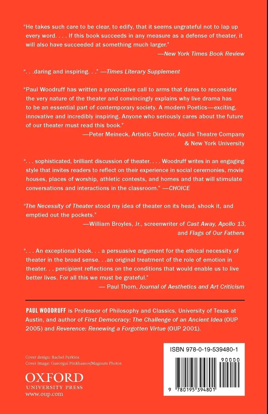 Rückseite: 9780195394801 | The Necessity of Theater | The Art of Watching and Being Watched