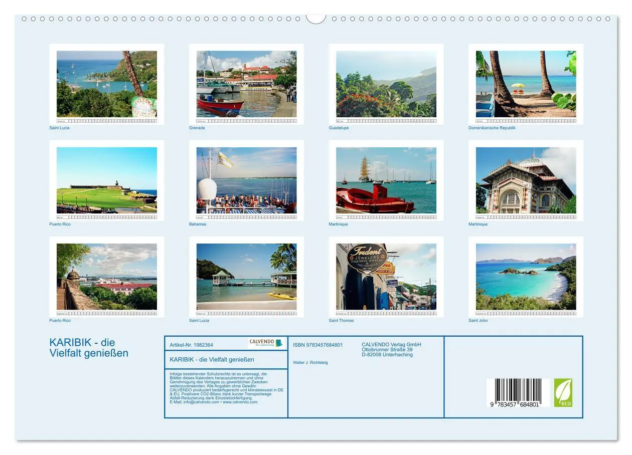 Bild: 9783457684801 | KARIBIK - die Vielfalt genießen (hochwertiger Premium Wandkalender...