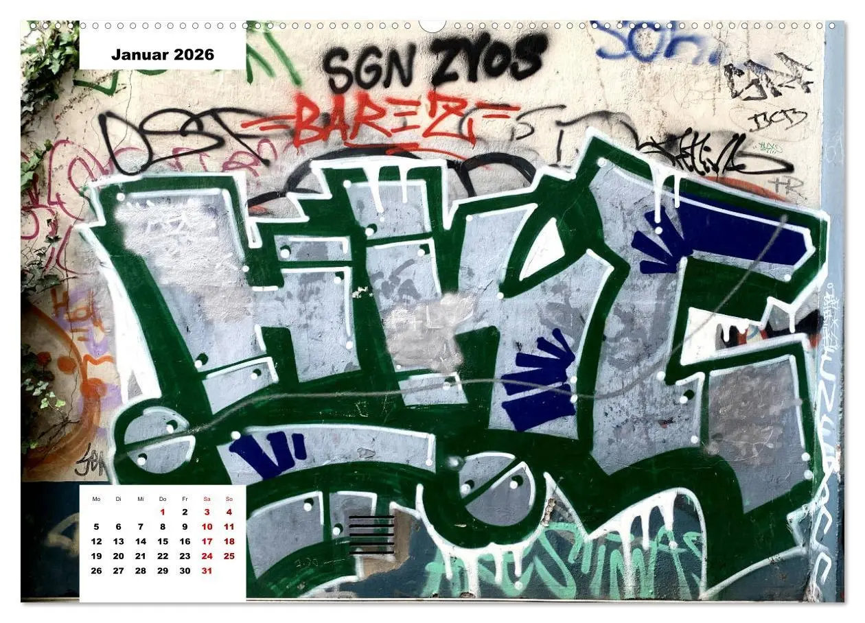 Bild: 9783457754801 | Hamburg Graffiti (Wandkalender 2026 DIN A2 quer), CALVENDO...
