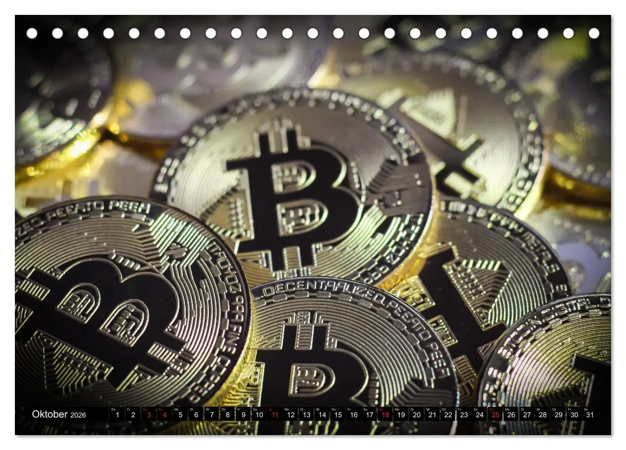 Bild: 9783457824801 | Bitcoins (Tischkalender 2026 DIN A5 quer), CALVENDO Monatskalender