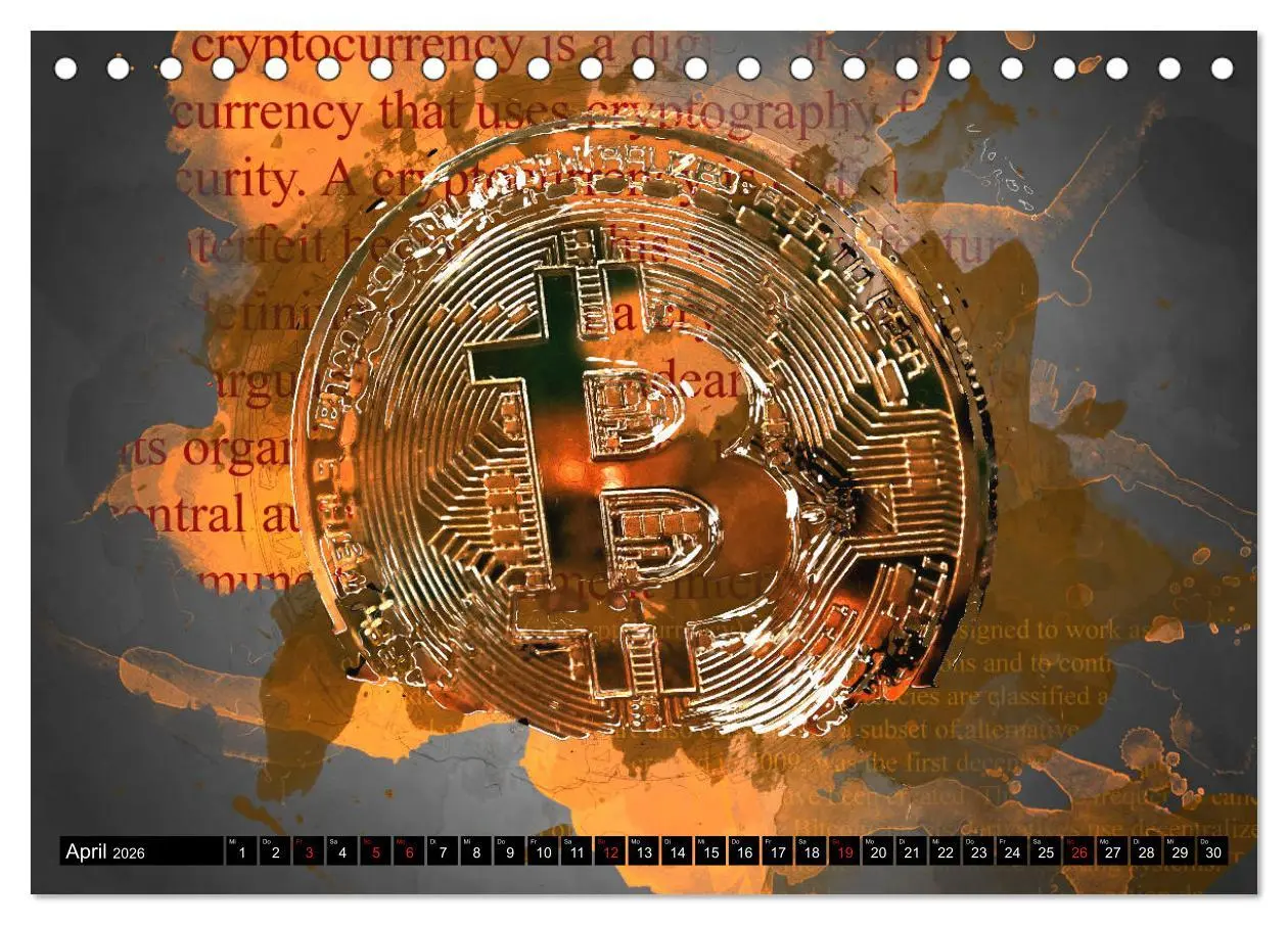 Bild: 9783457824801 | Bitcoins (Tischkalender 2026 DIN A5 quer), CALVENDO Monatskalender