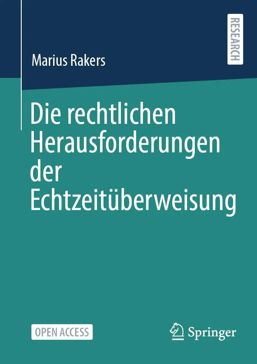 Cover: 9783658414801 | Die rechtlichen Herausforderungen der Echtzeitüberweisung | Rakers