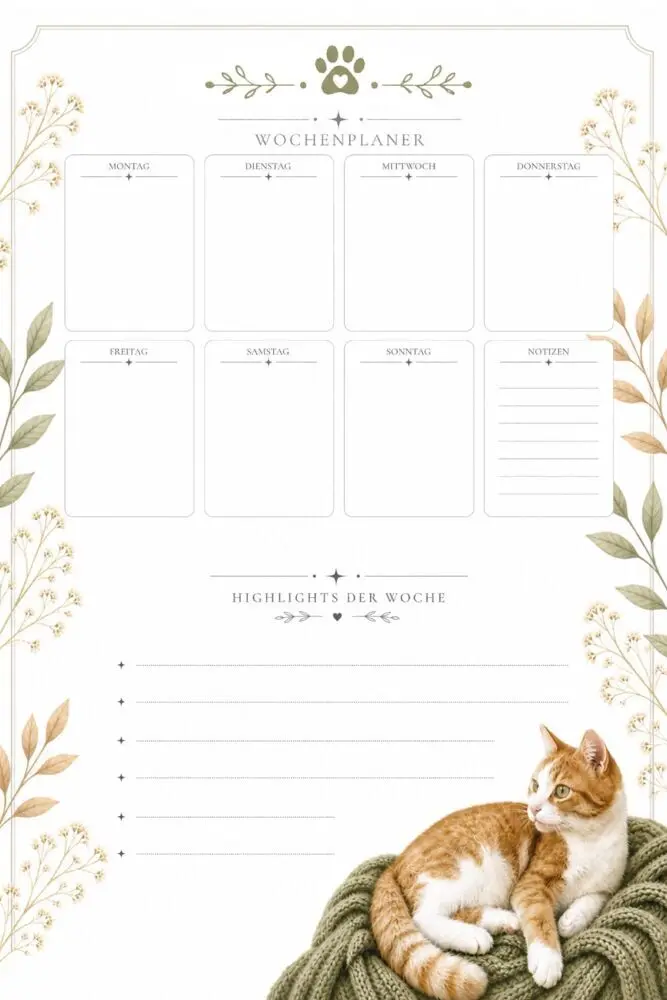 Bild: 9783990514801 | Mit meiner Katze durchs Jahr | Nanja Holland | Kalender | Deutsch