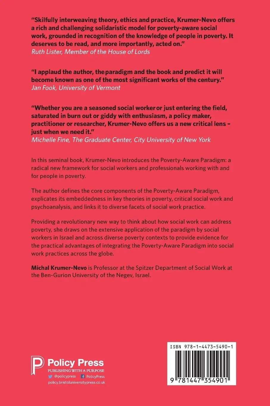 Rückseite: 9781447354901 | Radical Hope | Poverty-Aware Practice for Social Work | Krumer-Nevo