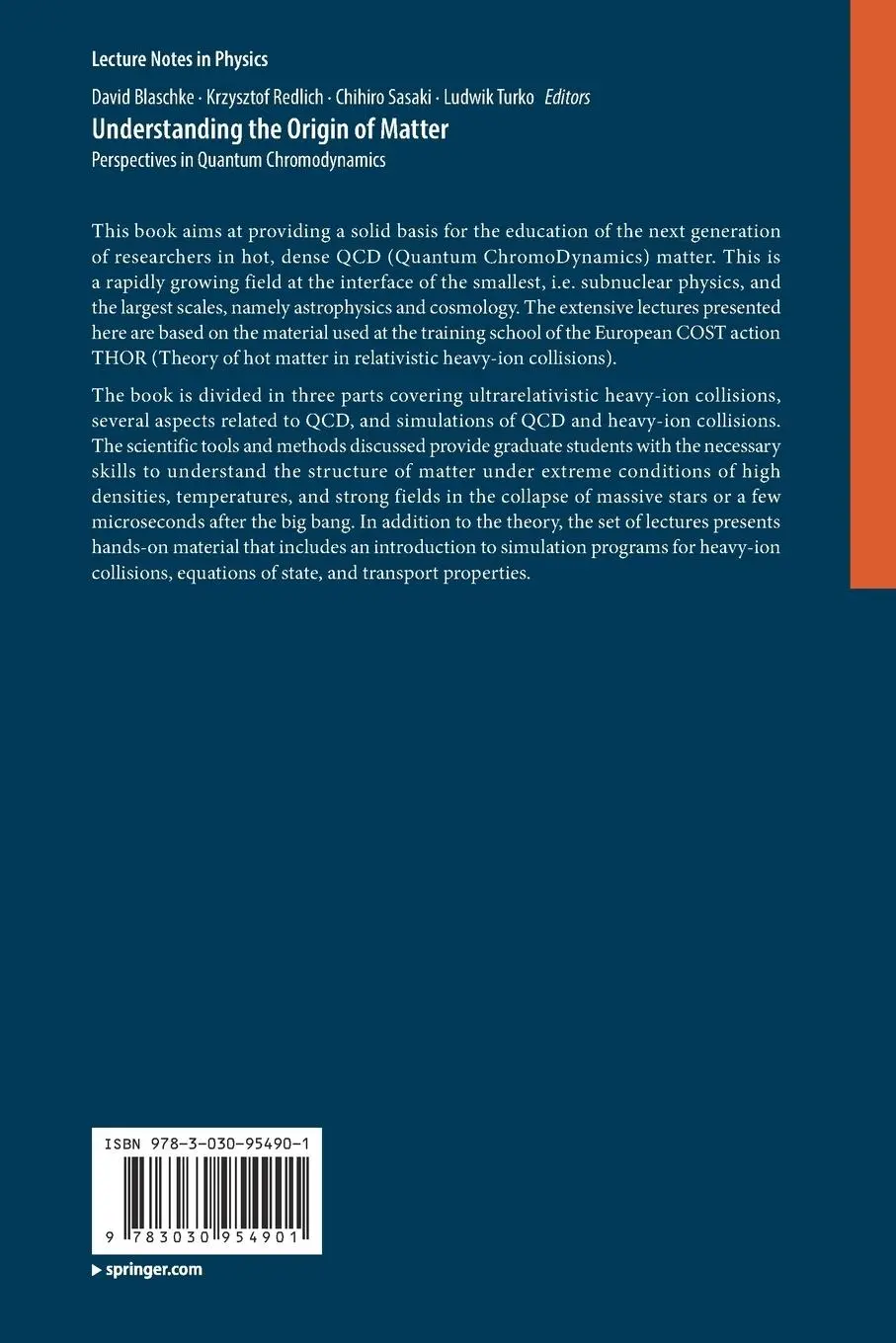 Rückseite: 9783030954901 | Understanding the Origin of Matter | David Blaschke (u. a.) | Buch
