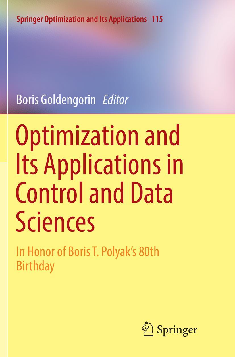 Cover: 9783319824901 | Optimization and Its Applications in Control and Data Sciences | Buch